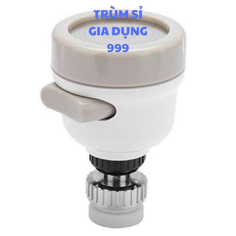Siêu sale Đầu Vòi Nối Rửa Chén Bát Tăng Áp - 3 Chế Độ Phun - Xoay 360 Độ, vòi nước xoay 360 độ màu trắng
