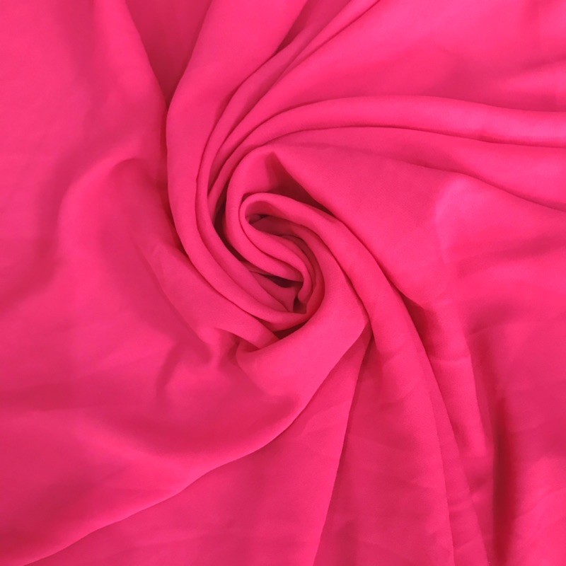 Vải Voan Chiffon Trơn Màu Hồng Sen, Khổ 1m5 - May Áo Dài, Áo Kiểu, Làm Vải Lót, May Quần - Không Co Giãn