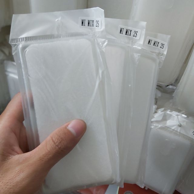 Bộ 3 chiếc ốp lưng xiaomi mi mix 2s  silicon trong suốt cho (loại A)
