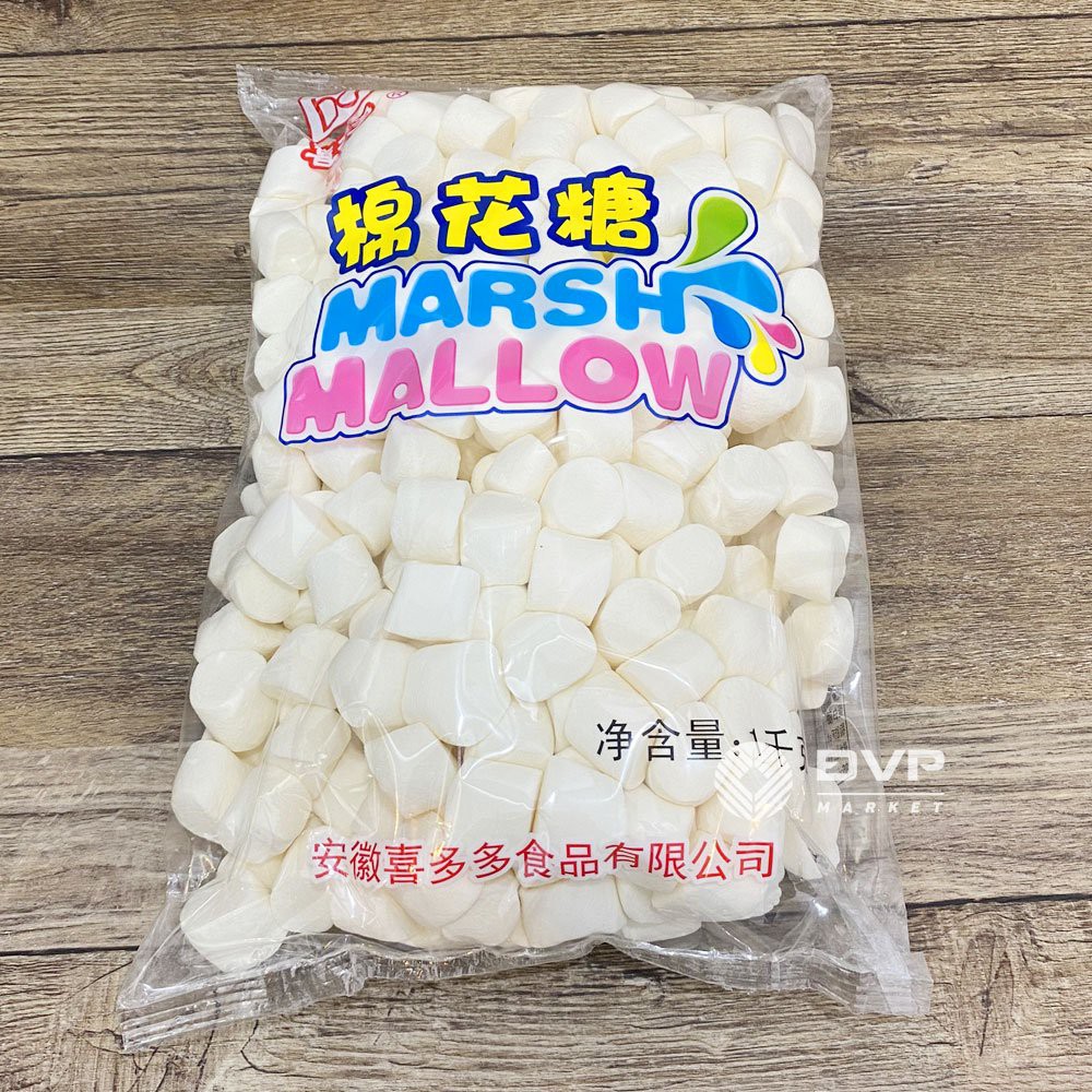Kẹo xốp Marshmallow trắng, kẹo nougat trắng 1kg