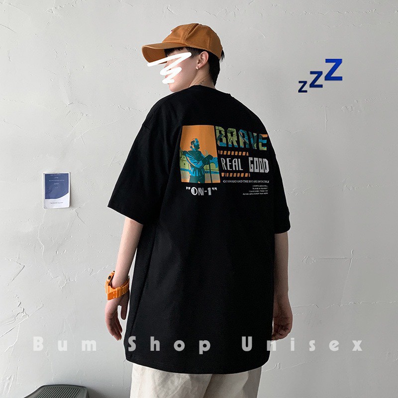 Freeship | Áo Thun Nam Cotton Mềm Mát - TTL748 Real Good -  Áo Phông Unisex Nam Tay Lỡ Form Rộng  - Freesize < 70kg