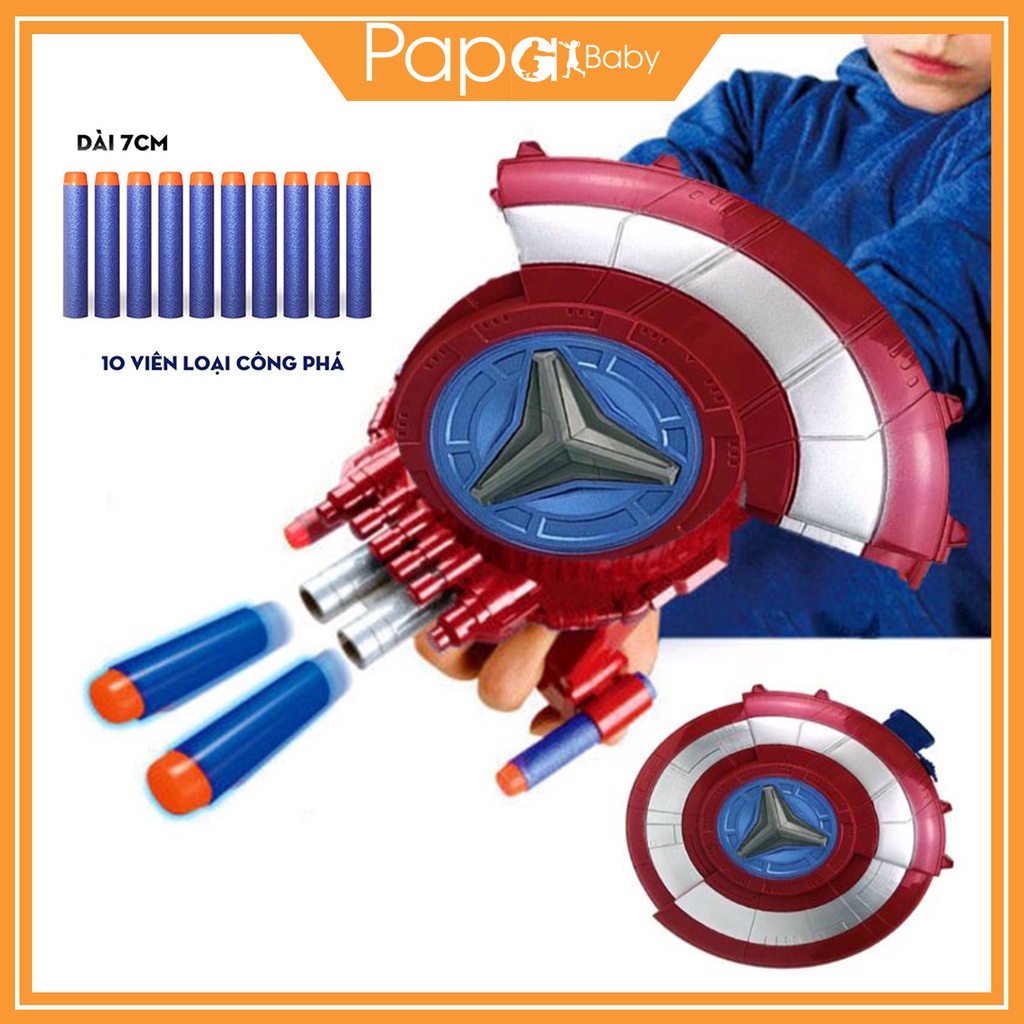 Đồ chơi khiên đội trưởng mỹ. Khiên Captain America đồ chơi siêu nhân Marvel Avengers cho bé