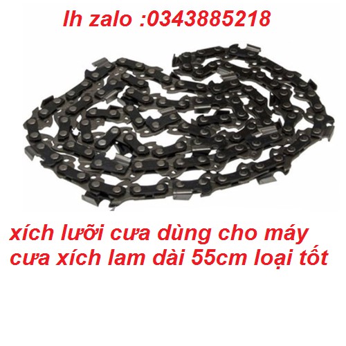 Dây Xích dùng cho máy cưa xích chạy xăng lam dài 55cm, xích 38 mắt