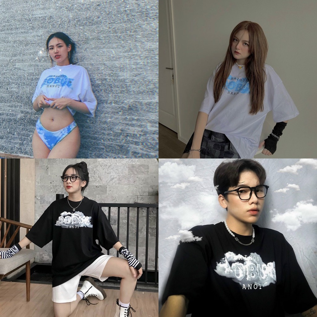 Áo Thun Nam Nữ Local Brand BOBUI Đám Mây Tay Lỡ Oversize Unisex Full Mạc