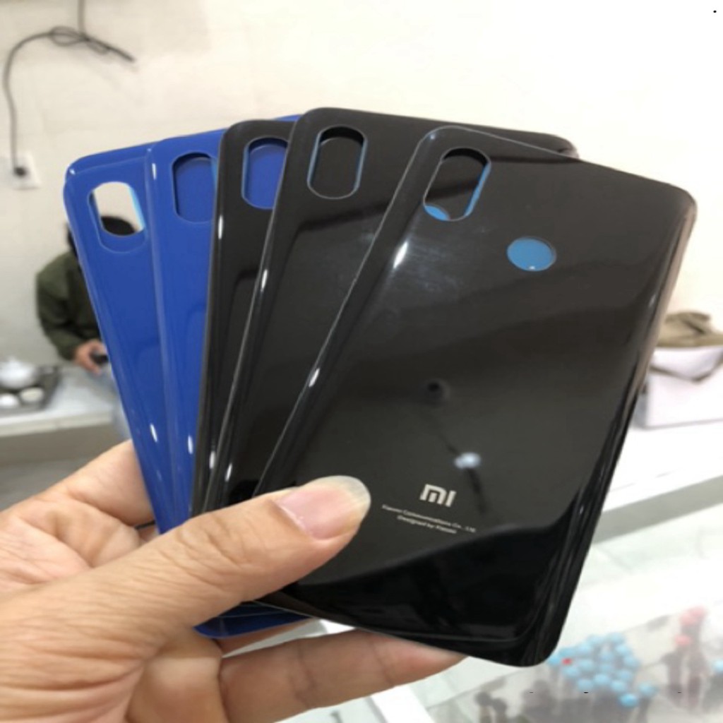 Lưng xiaomi Mi 8 zin (xanh-đen) tặng keo dán B7000