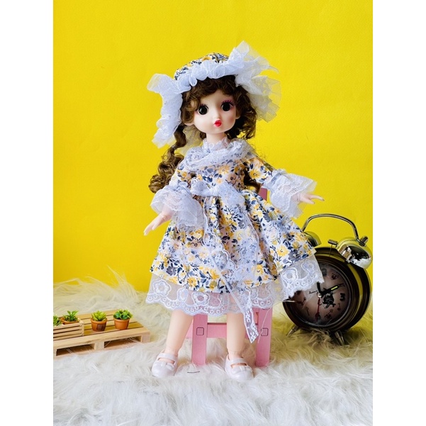 Set đồ chơi búp bê 30cm có khớp dễ thương đồ chơi quà tặng sinh nhật xinh xắn cho bé gái