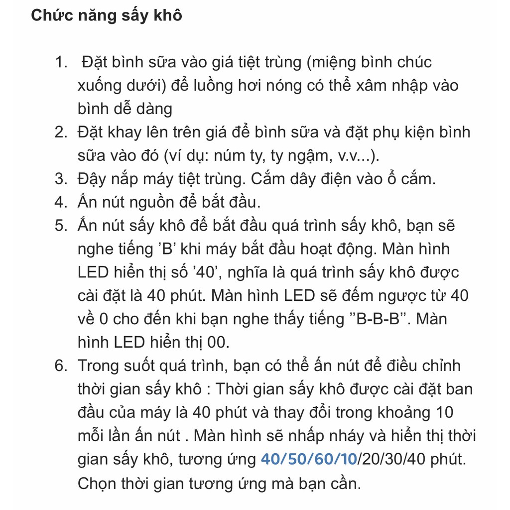 MÁY TIỆT TRÙNG SẤY KHÔ ĐIỆN TỬ 9 BÌNH FATZ BABY FB4909SL