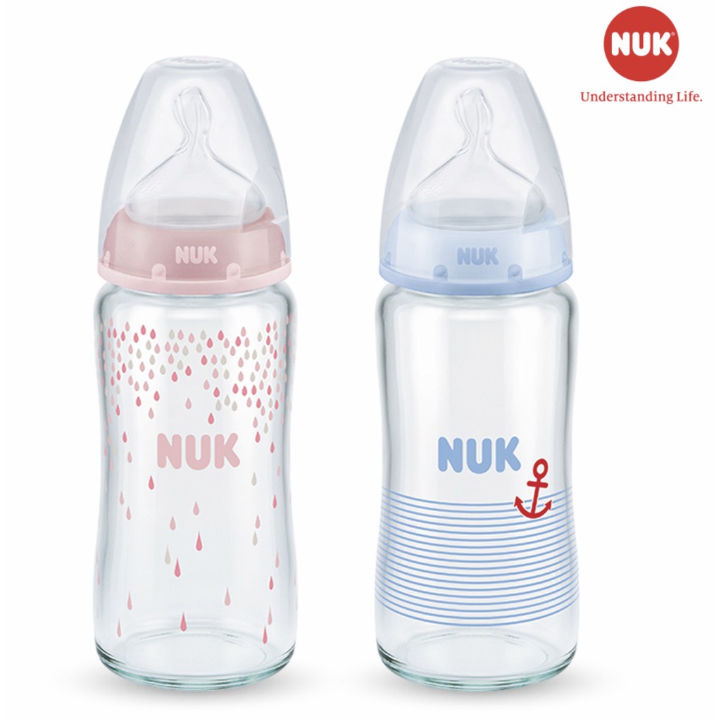 (Chính hãng) Bình sữa NUK thuỷ tinh Premium Choice+ 120ml 240ml