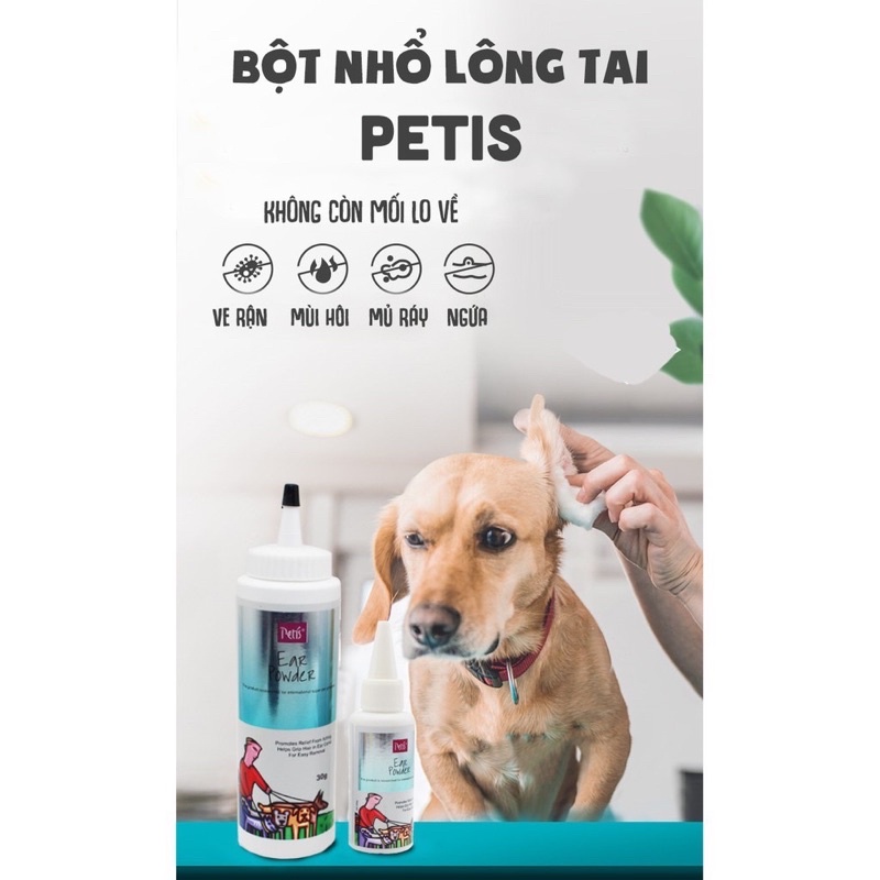 Bột nhổ lông tai cho chó mèo Petis