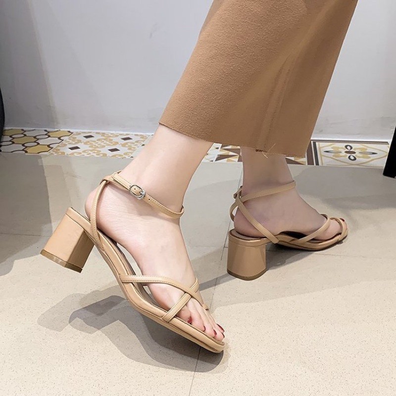 [ CÓ SẴN HÀNG ]sandal DÉP DÂY CAO 5cm hothit 2021