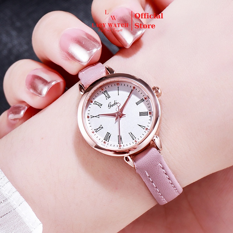 Đồng hồ nữ LaCy Watch đồng hồ đeo tay dây da chống nước mặt tròn nhỏ cọc số La Mã dễ thương DHVGE0011 | BigBuy360 - bigbuy360.vn