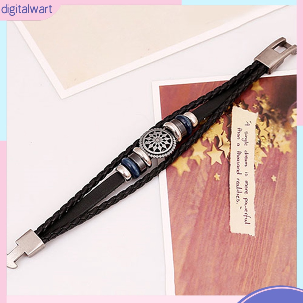 Vòng Đeo Tay Giả Da Nhiều Tầng Phong Cách Cá Tính Dành Cho Cả Nam Và Nữ