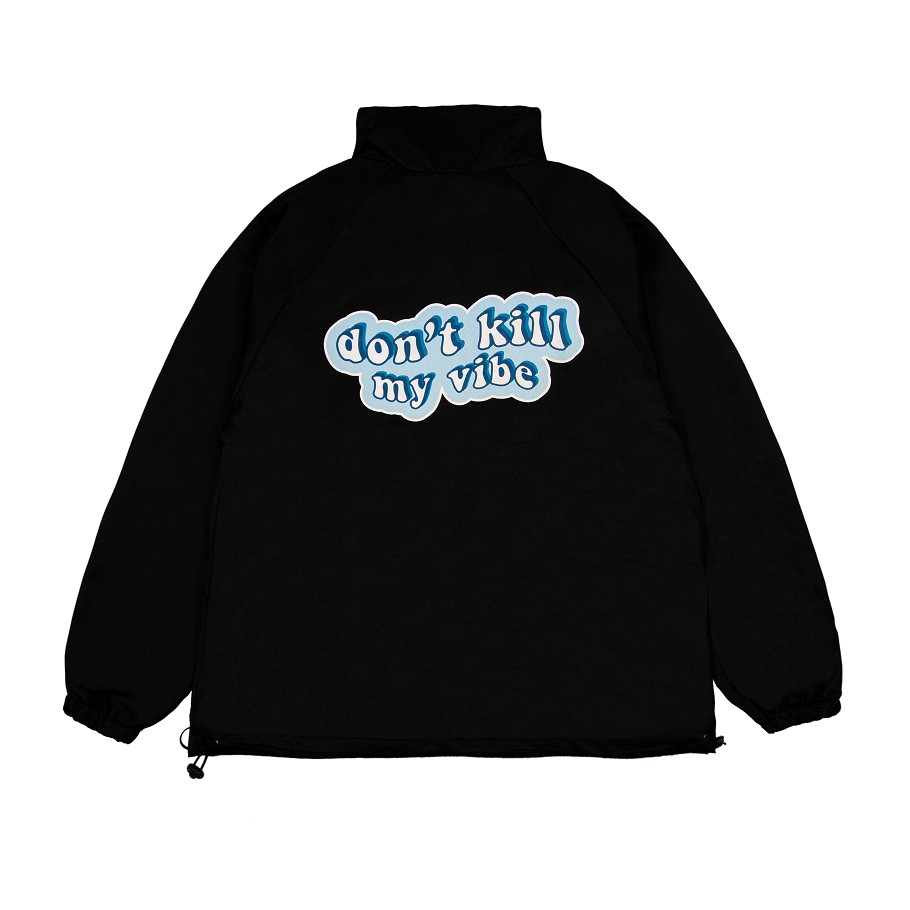 Áo khoác unisex vải dù màu đen trắng, form rộng Don't Kill My Vibe | Azure Jacket