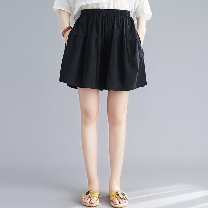 quần nữ đùi giả váy chất đũi nhiều màu siêu mát cho mùa hè mát mẻ | BigBuy360 - bigbuy360.vn