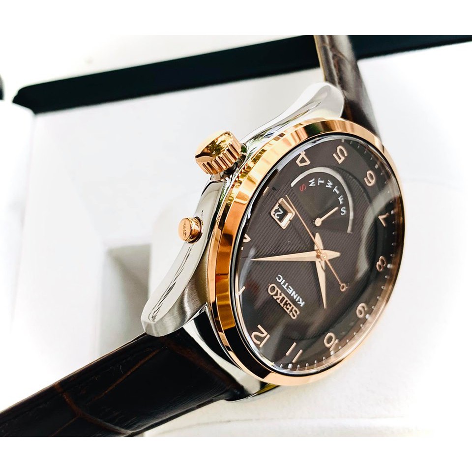 ĐỒNG HỒ CƠ NAM Seiko SRN068P1-CỰC LẠ VỚI TONE CÀ PHÊ CHỦ ĐẠO