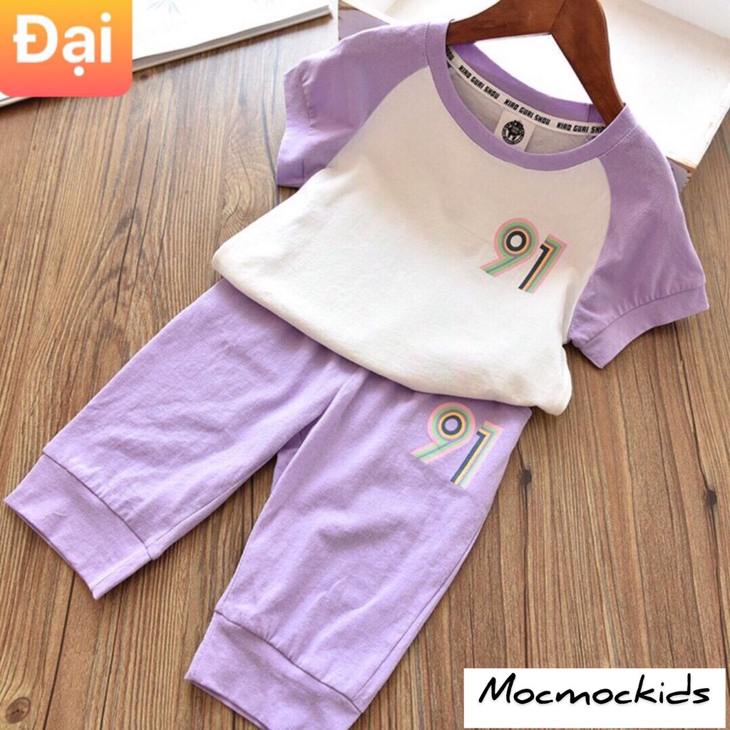 Tết sale, quần áo trẻ em mocmockids; đồ bộ bé gái, chất thun cotton mềm mịn, bo lai quần chất thể thao