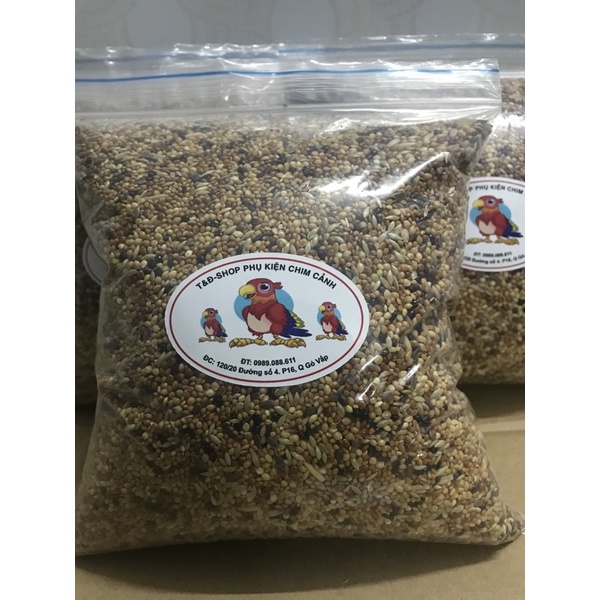 HẠT TRỘN DINH DƯỠNG GÓI 1KG DÀNH CHO YẾN PHỤNG,YẾN HÓT …