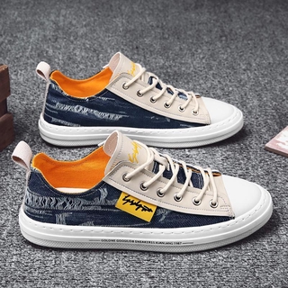 Giày vải canvas đế bằng kiểu Hàn Quốc thờI trang mùa xuân hè mới dành cho nam 2021