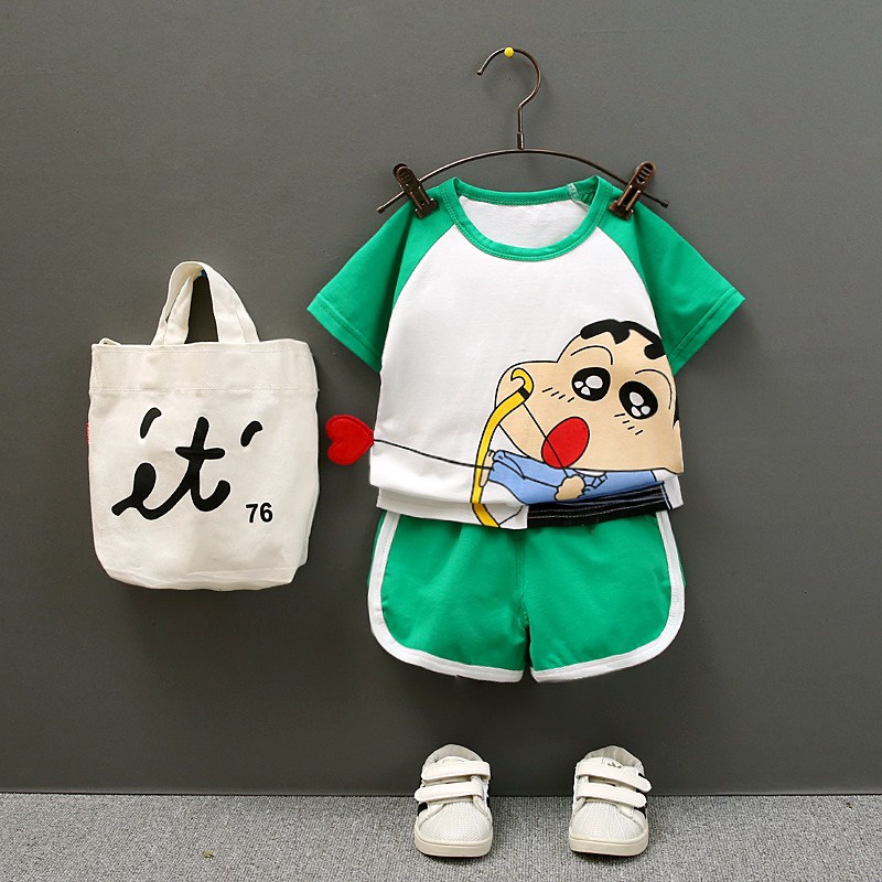 Bộ Hè Hình Bé Shin Cho Bé Trai Chất Cotton Cực Mát sâu shop