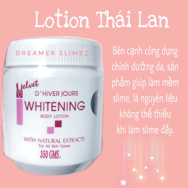 LOTION THÁI giúp làm mềm Slime - Nguyên liệu làm slime - Kem dưỡng thể- BODY LOTION