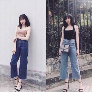 Quần jean ống rộng( màu xanh đậm( hàng loại1)