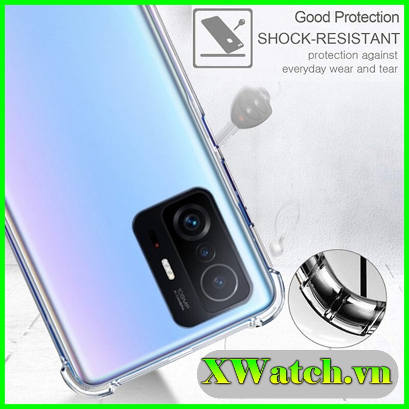 Ốp lưng silicon chống va đập Xiaomi Redmi A1 10C Poco C40 Note 11 pro Mi 11Tpro Redmi 10 Note 10 pro trong suốt