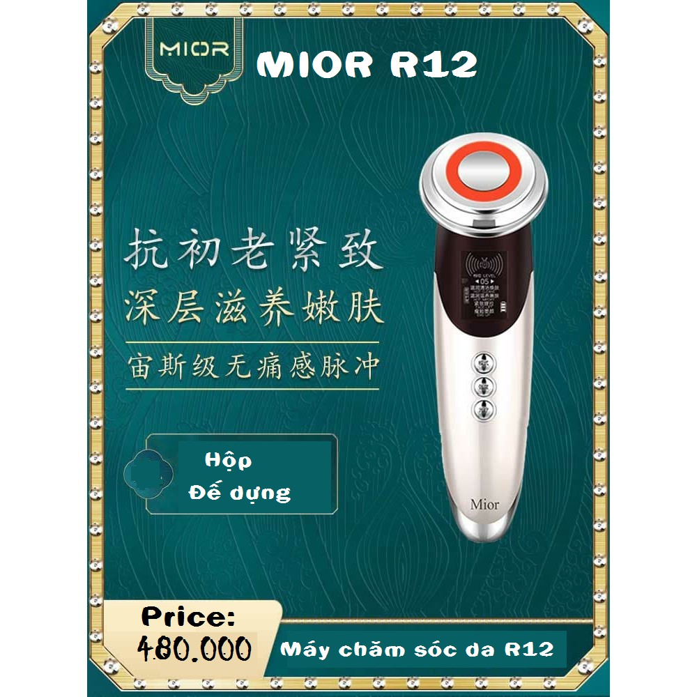 Máy chăm sóc da Mior R12 (SALE VÀNG ĐỒNG + XANH NGỌC)