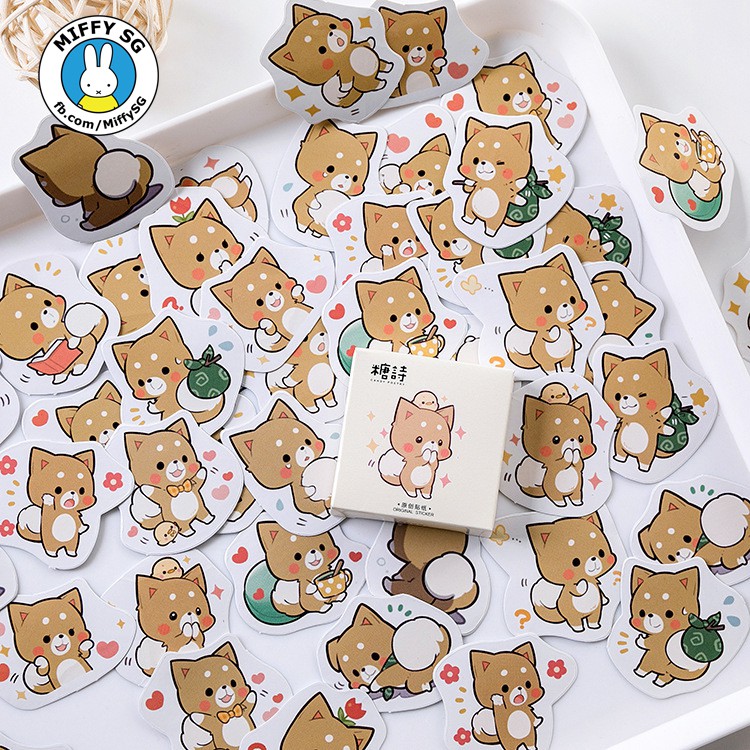 Bộ 45 sticker Nhật ShibaInu cho planner/bullet journal