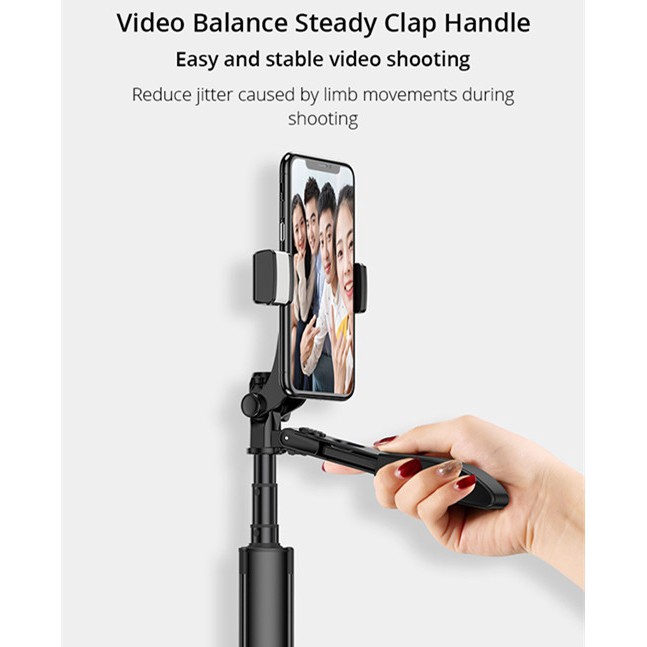 Gậy Chụp Hình Selfie Quay Video Kết Nối Bluetooth Chống Rung Có Đèn Rọi Cho Điện Thoại | BigBuy360 - bigbuy360.vn