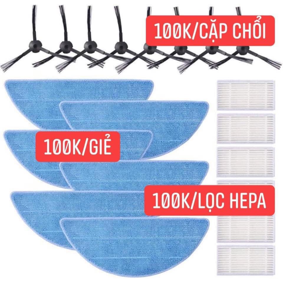 Cặp chổi quét - Phụ kiện thay thế robot Medion 18318, 18500, 18501, 19510, 19511 - TÀI TRANG HÀNG ĐỨC