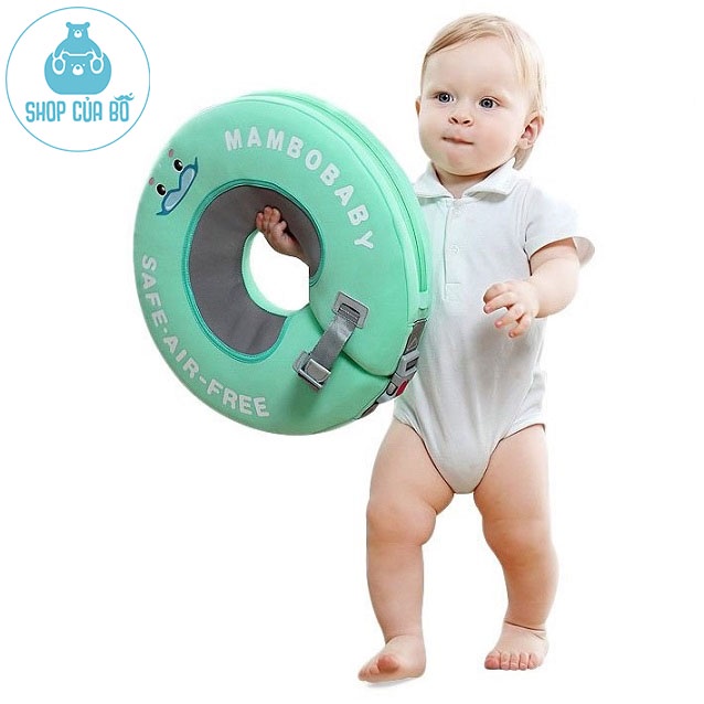 Phao đỡ cổ không bơm hơi Mambobaby cho bé từ 0-12 tháng mềm mại an toàn với da bé