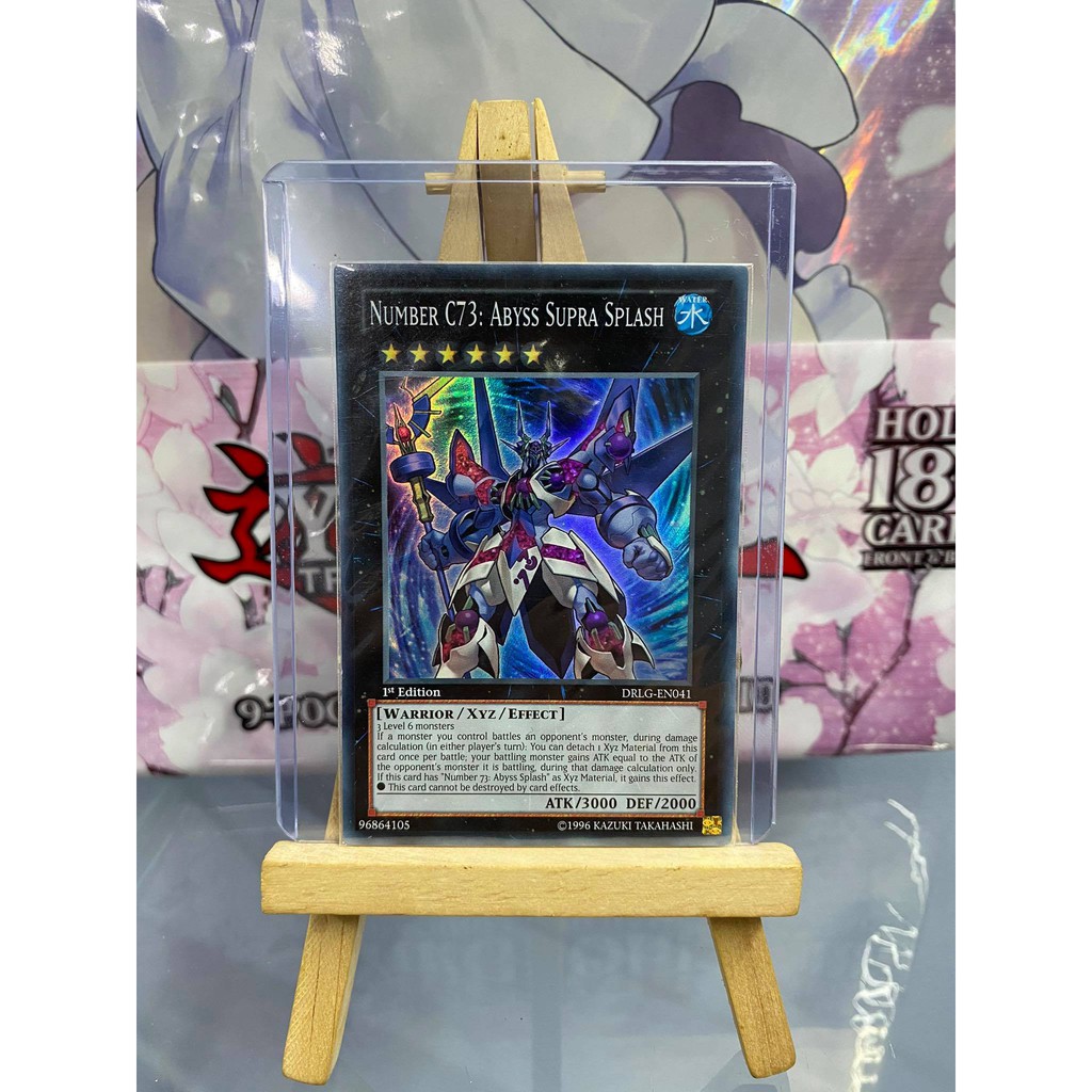 Lá bài thẻ bài Yugioh Number C73 Abyss Supra Splash - Super Rare - Tặng bọc bài nhựa bảo quản