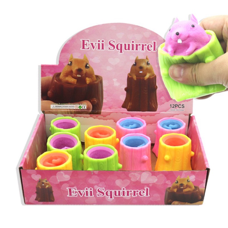 SÓC NÂU dẻo siêu kute Squishy hình SÓC NÂU TRỐN TRONG GỐC CÂY GUDETAMA mẫu mới 2021 đáng yêu