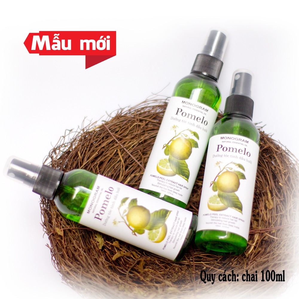 Bộ 3 chai Xịt dưỡng tóc Tinh Dầu Bưởi trị rụng tóc Pomelo (100ml x 3)