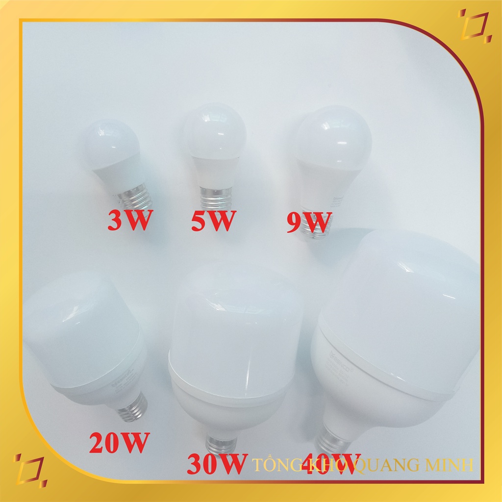 ĐÈN LED TRÒN, BÚP loại 40W, 30W, 20W, 9W, 5W,3W