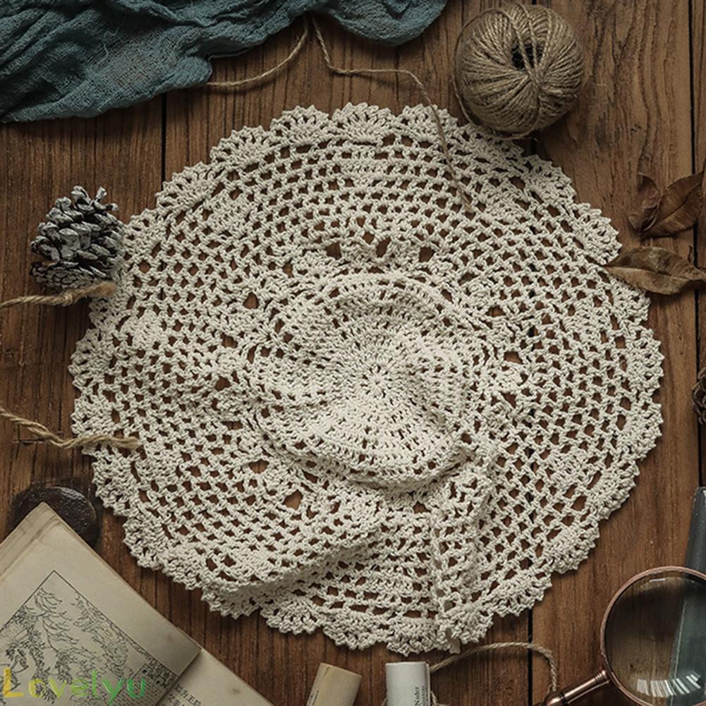【LOVELYU】Vintage Embroidered Lace Tablecloth Dining Table Runner Cover Wedding Home Decor【Good Quality】