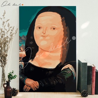 Tranh tô màu theo số | 40*50 | CÓ KHUNG | Mona Lisa ú