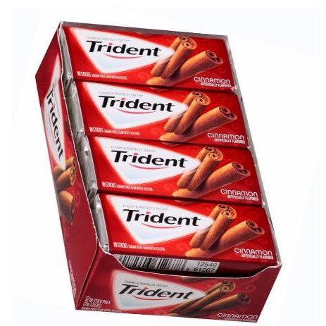 [siêu hot] Kẹo Cao Su Không Đường Trident Hương Quế 26.6g