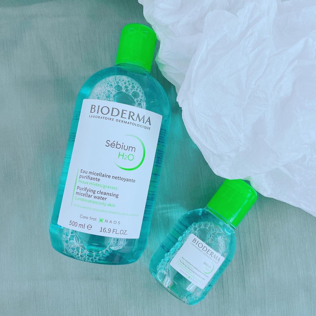 Dung Dịch Làm Sạch Và Tẩy Trang Micellar Dành Cho Da Hỗn Hợp, Da Dầu Và Da M.ụn Bioderma Sebium H2O  500ml