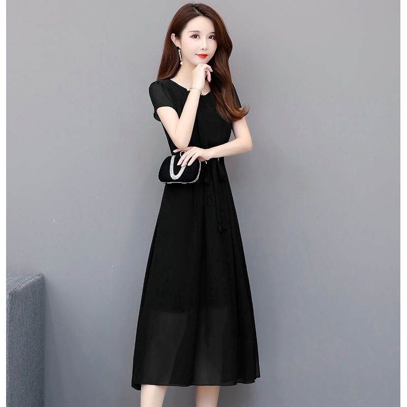 Đầm voan chiffon 2 lớp mùa hè VH48