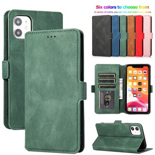 Bao da điện thoại nắp lật màu trơn phối giá đỡ từ tính cho iPhone11 Pro max XR XS Max iP11 Pro X / XS