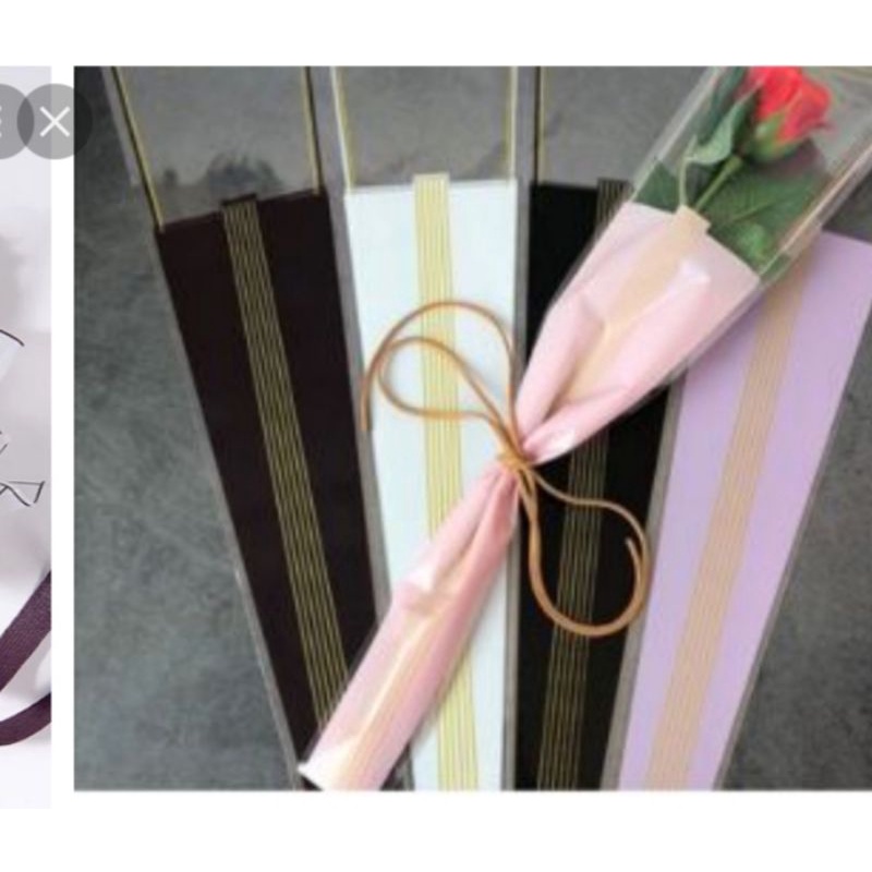 Túi 1 bông đựng hoa sáp hoa tươi.túi chữ love