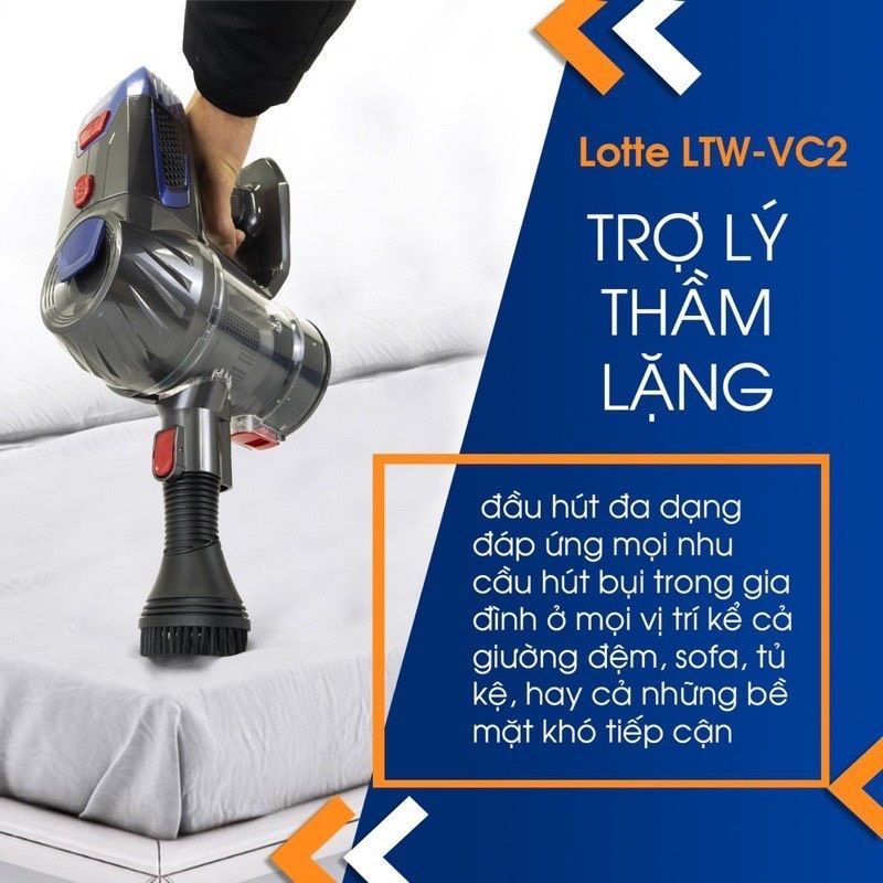 Máy Hút Bụi, Lau nhà Không Dây 2 Trong 1 Lotte_LTW-VC2 (sỉ ib giá tốt)