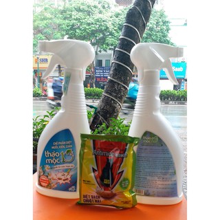 (Tặng thuốc chuột) combo2 chai Thảo mộc 10s diệt muỗi,kiến, gián