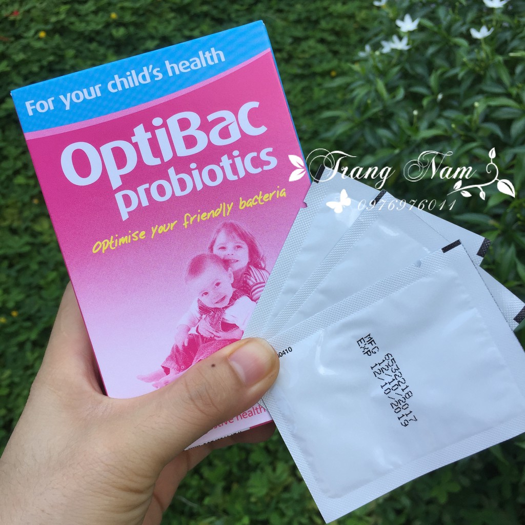 Men Vi Sinh Optibac Màu Hồng Trị Táo Bón Cho Trẻ Sơ Sinh, Bà Bầu 30 gói (Anh)