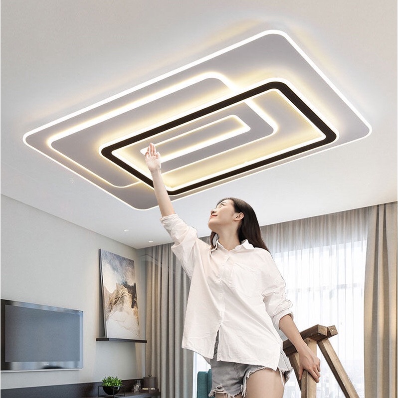 Đèn Ốp Trần Hiện Đại hình chữ nhật có bảo hành
