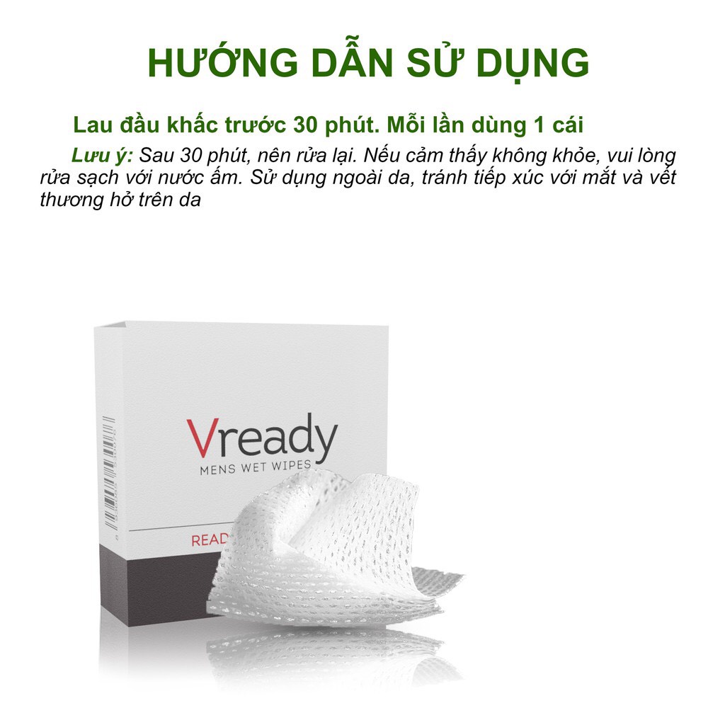 Khăn Lau Nam Giới Tăng Cường Sinh Lý Kéo Dài Thời Gian VREADY