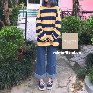 Quần jeans suông gấp gấu QJ09