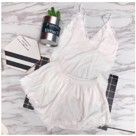 mẫu mới*Bộ ngủ 2 dây chất lanh thun tăm phối ren cực đẹp siêu mát