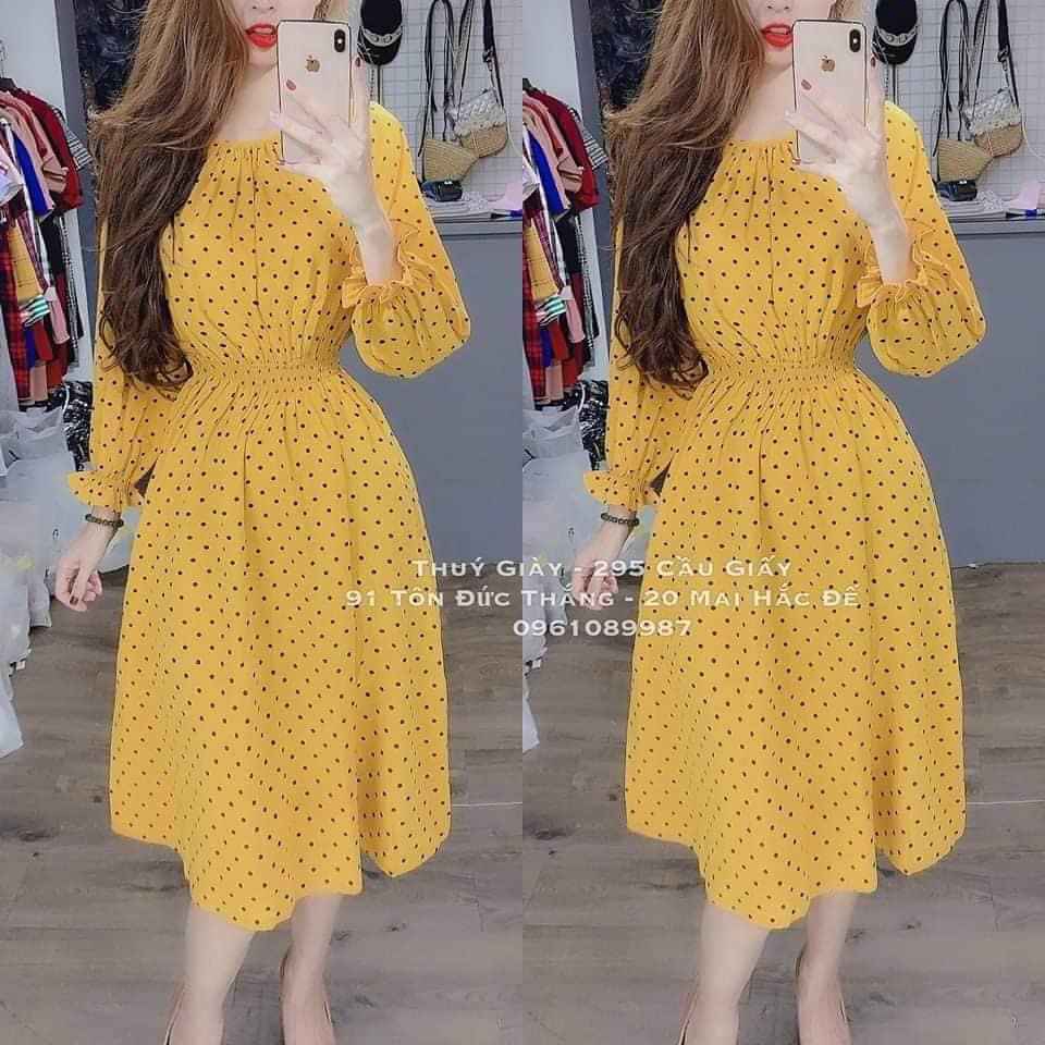 váy xoè chấm bi đẹp mê